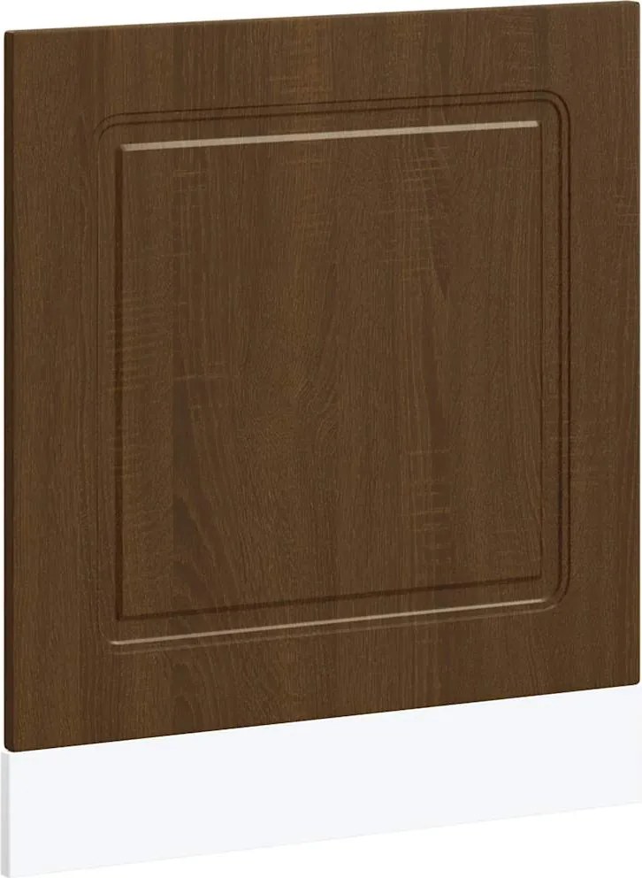 vidaXL Panou pentru mașină de spălat vase Stejar maro Lemn prelucrat