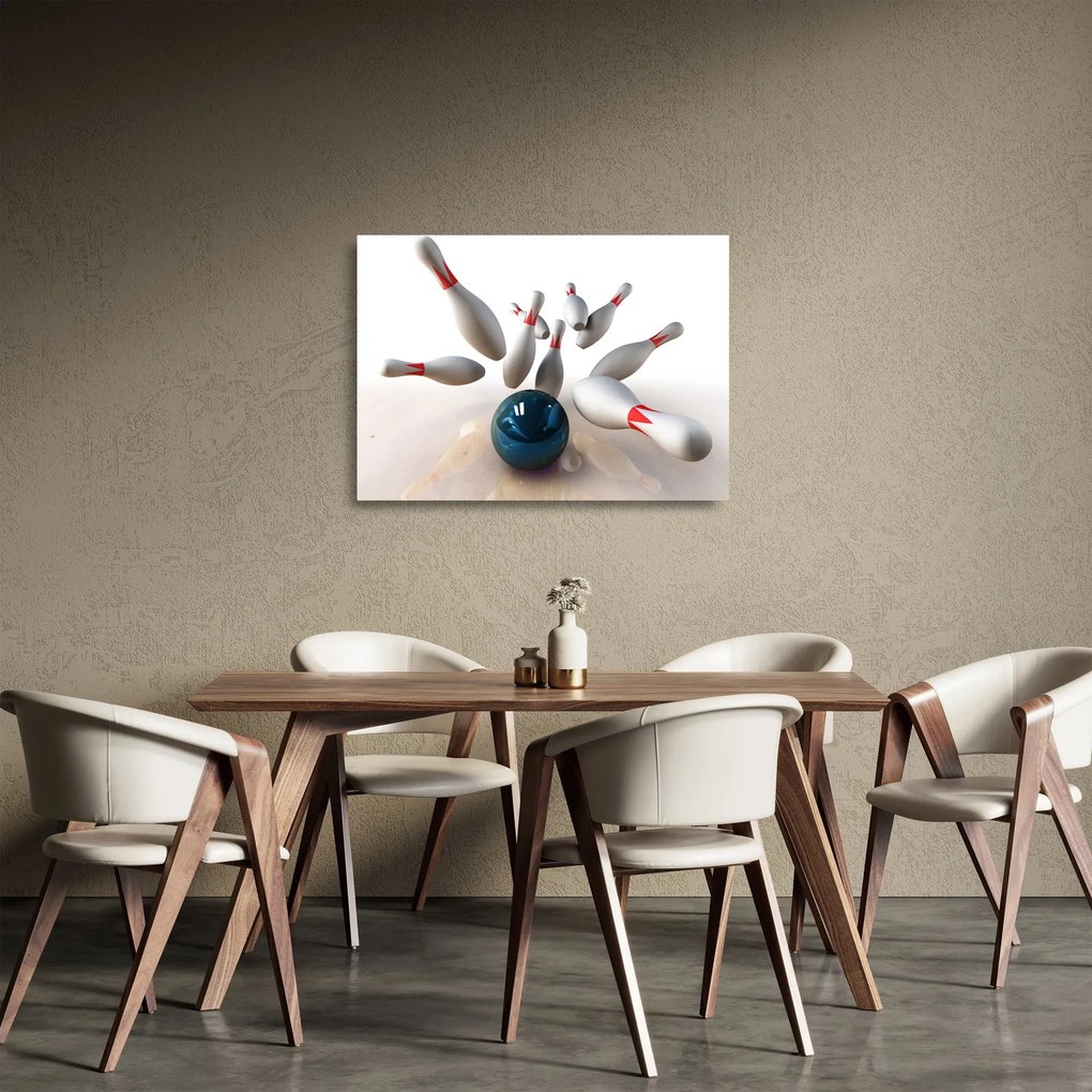 Tablou pe sticlă - Bowling (70x50 cm)