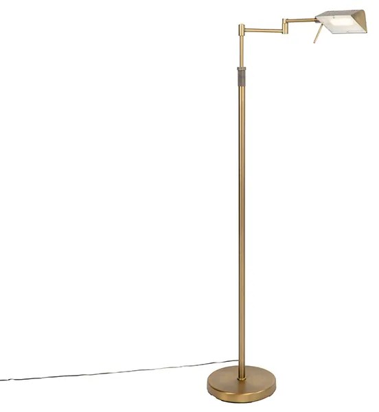 Lampa de podea de design bronz, incluzând LED cu dimmer tactil - Notia