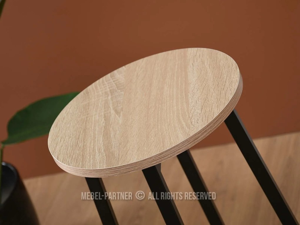 Set de bar Everet (sonoma + negru) (pentru 2 persoane). 1111871