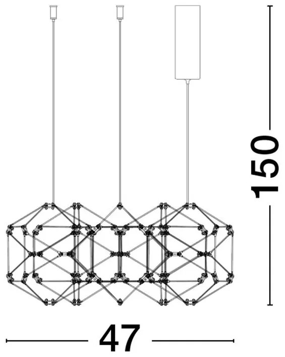 Lustra LED moderna design deosebit NEBULA 47cm