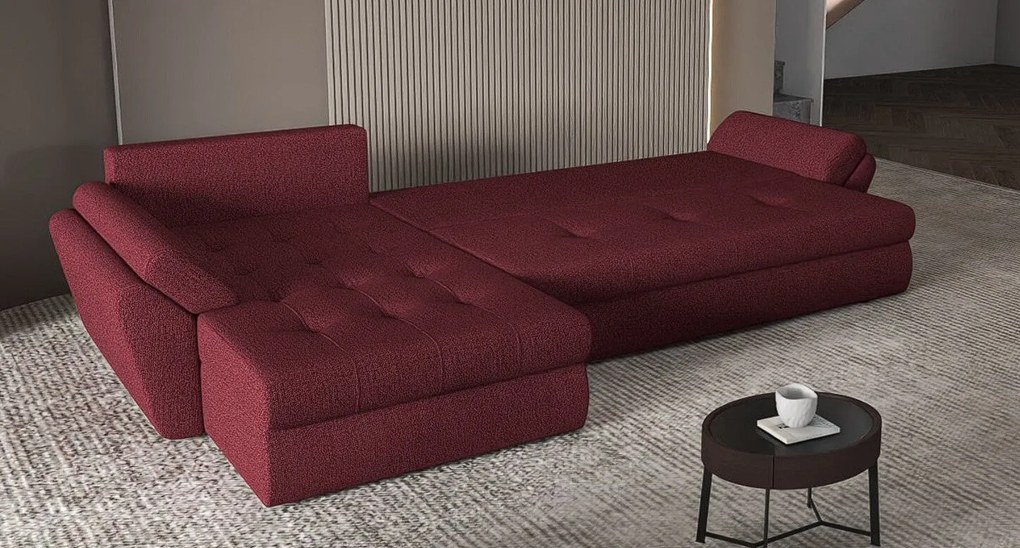 Colțar extensibil dumonde cu ladă de depozitare si sezut confortabil din spuma high-density, Loana XL Enjoy Winery II 335x185 cm