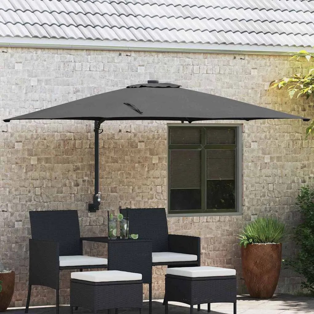 vidaXL Parasol de Grădină Antracit 248.5 x 247.5 x 160 cm țesătură
