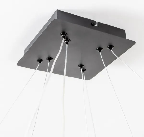 Brilagi - lustru LED dimabil suspendat pe cablu FALCON SLIM LED/78W/230V 50x50 cm negru + telecomandă