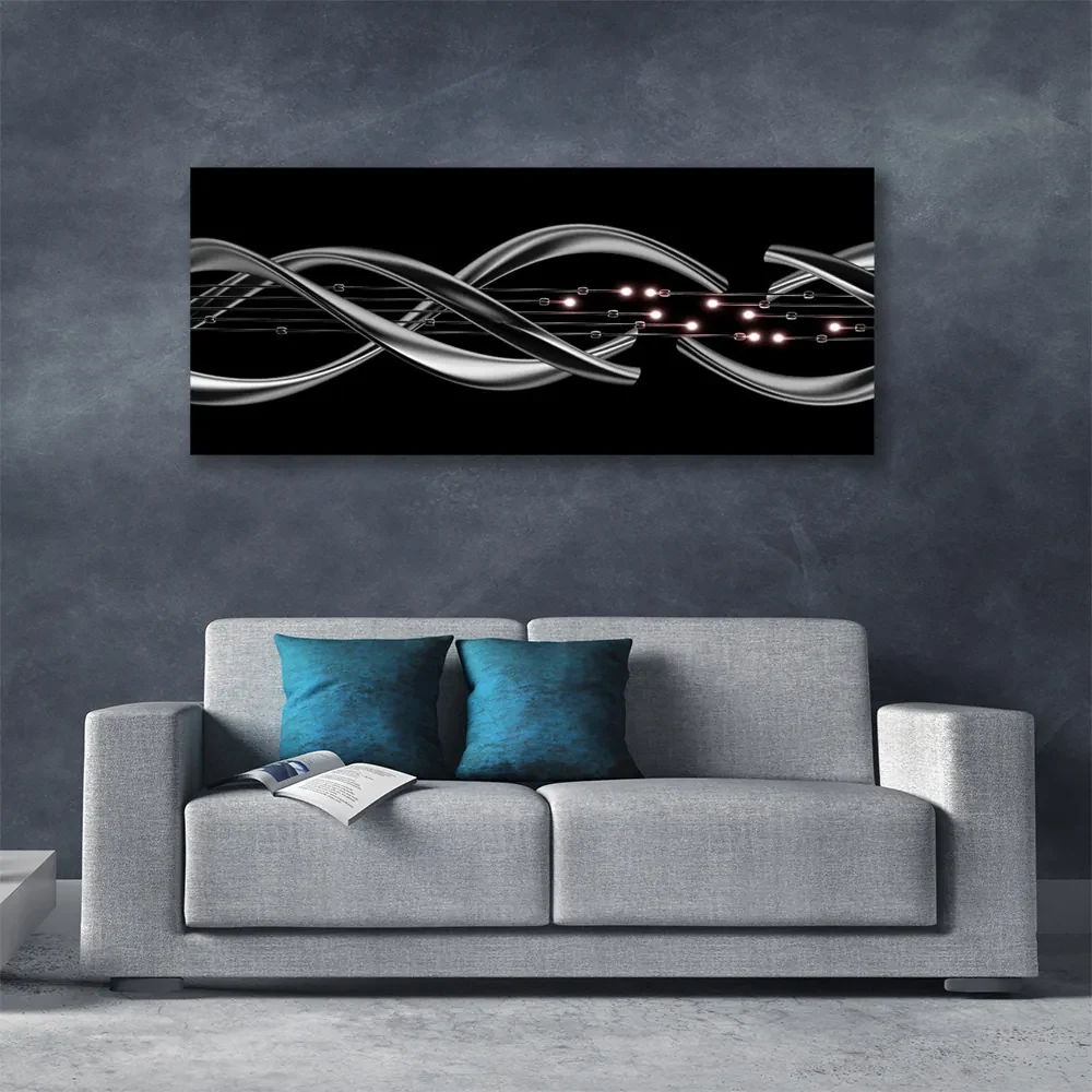 Tablou pe panza canvas Abstract Art Argintiu Negru