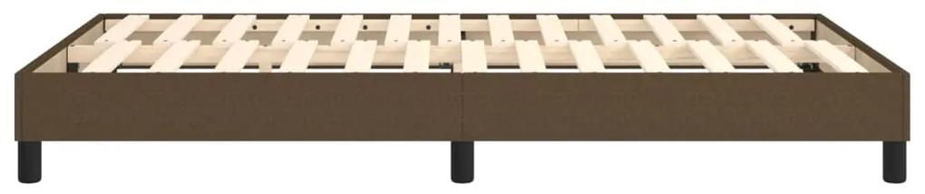 Cadru de pat box spring, maro inchis, 120x200 cm, textil Maro inchis, 25 cm, 120 x 200 cm