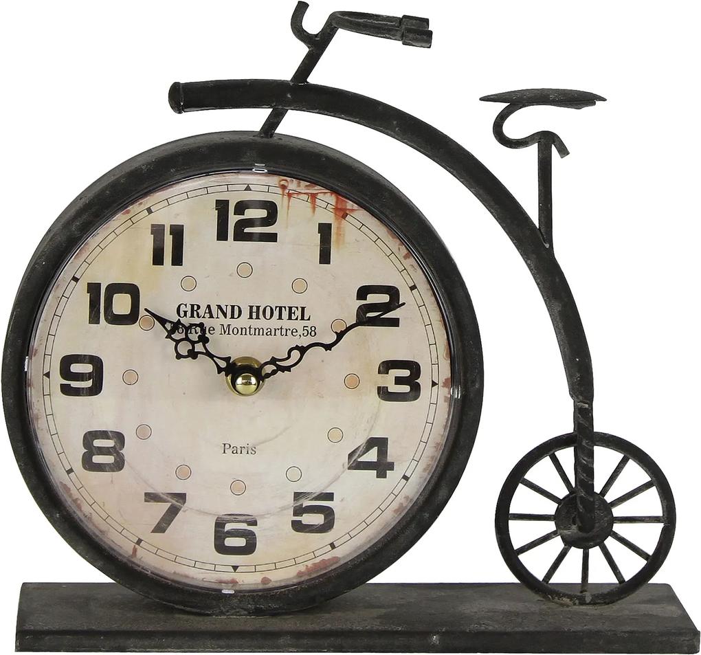 Ceas de masa metal maro model bicicleta retro 23x7x22 cm