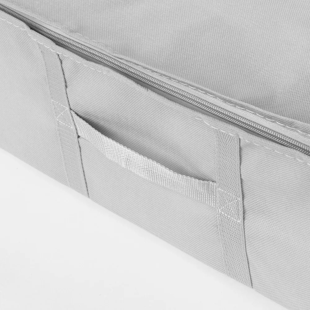 Cutie de depozitare pentru haine din material textil cu vacuum/cu pereți întăriți 56x56x16,5 cm Granit – Compactor