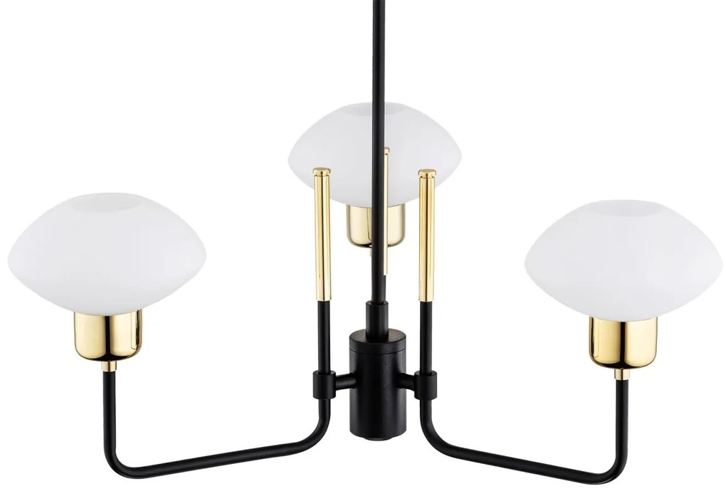 Lustra cu 3 brate design modern RAVELLO negru