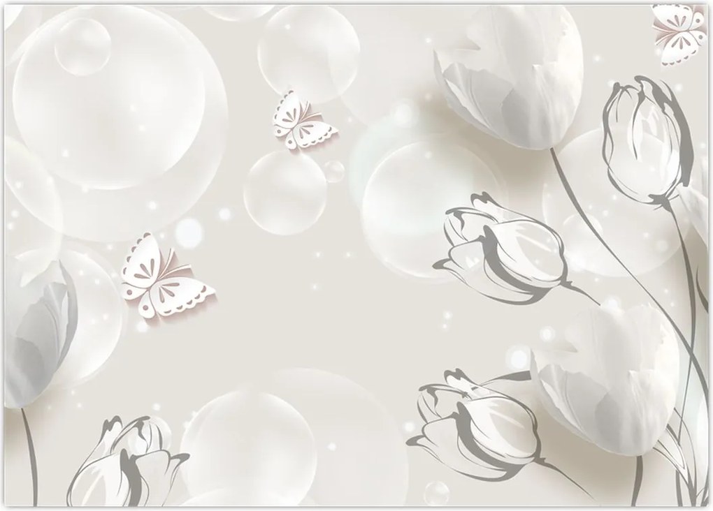 Tablou - Lalele între bule (70x50 cm)