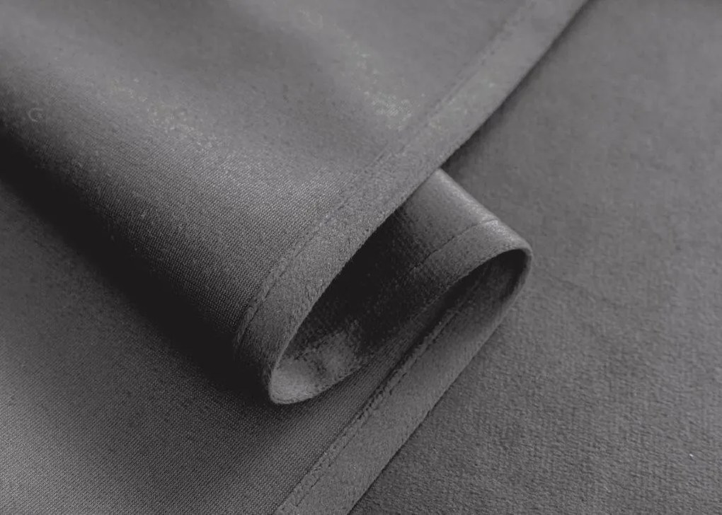 Draperie opaca gri deschis VELVET 140x250 cm Agatat: Inele metalice