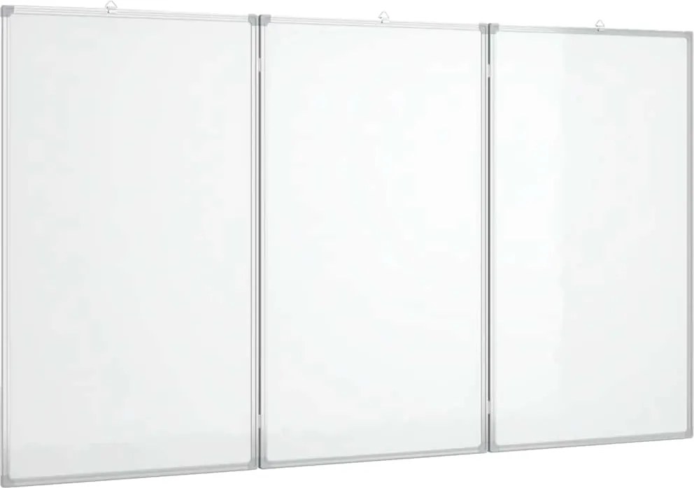 vidaXL Tablă magnetică pliabilă, alb, 120x80x1,7 cm, aluminiu
