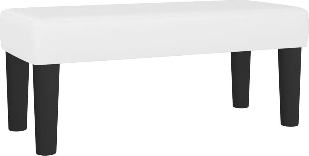 vidaXL Bancă, alb, 70x30x30 cm, piele ecologică