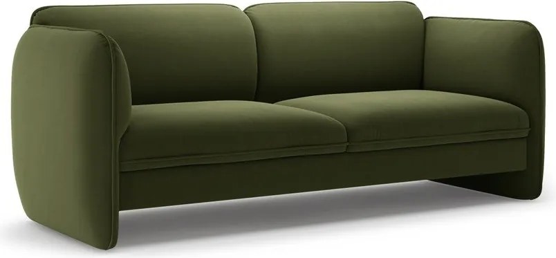 Canapea verde cu tapițerie din catifea 204 cm Georgia – Micadoni