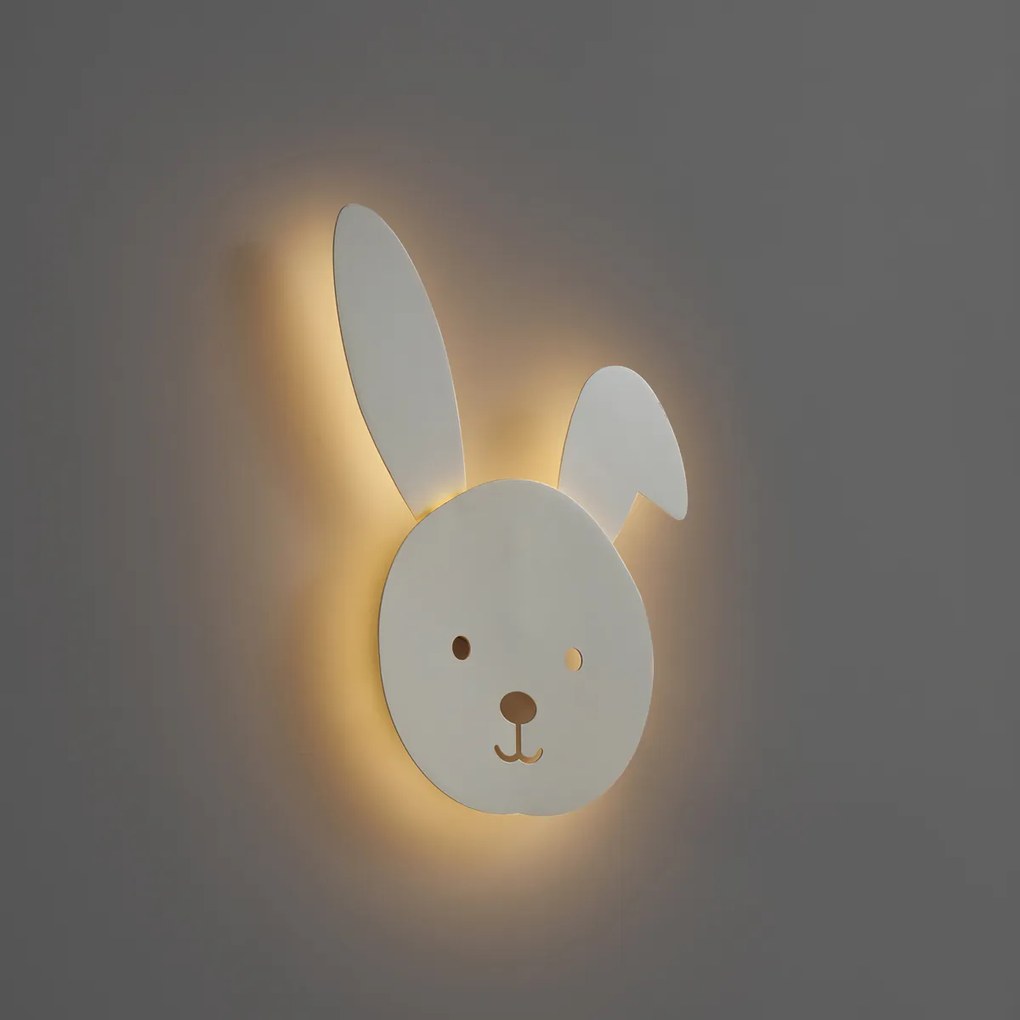 Lampă de perete pentru copii bej, cu LED, cu dimmer în 3 trepte - Benny the Bunny