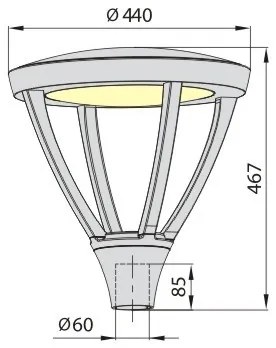 LED Lampă exterior PARK PLUS LED/60W/230V 4000K