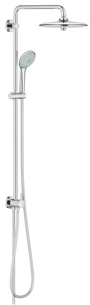 Sistem de dus Grohe Euphoria 260, 9.5 l/min, 3 functii, diverter, suport ajustabil si furtun inclus,Crom-27421002