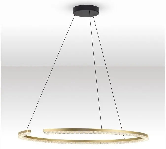 Lustra circulara aluminiu auriu GREAMY D-85cm