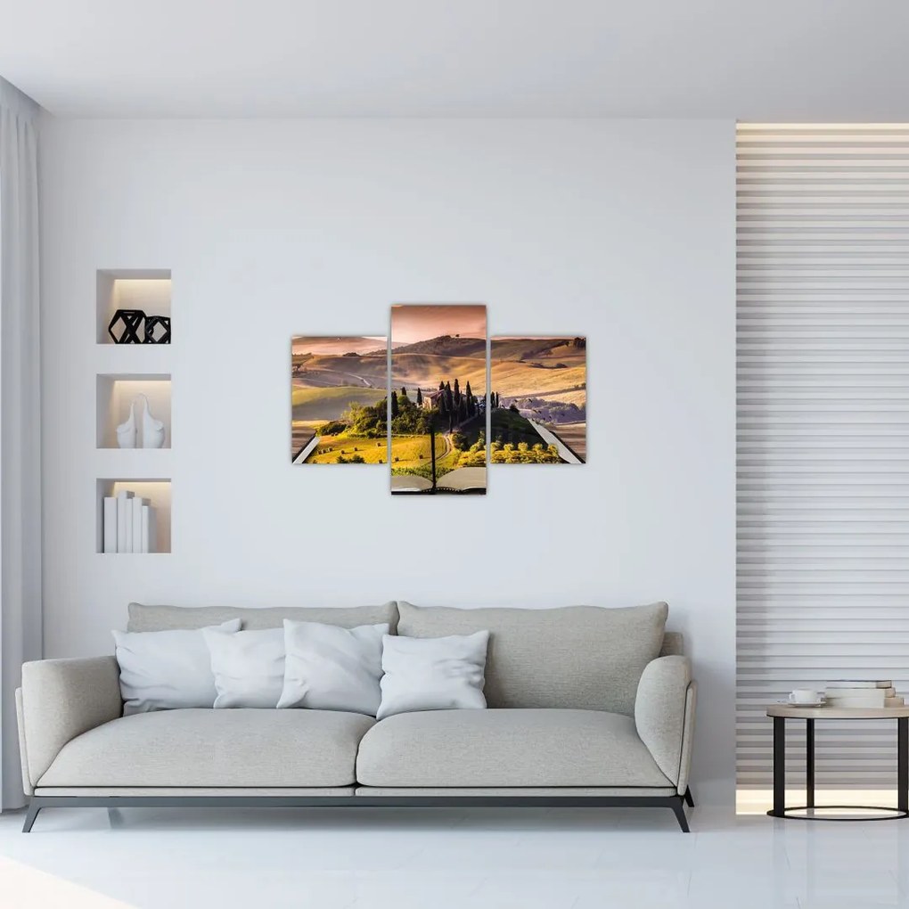 Tablou cu peisaj în carte (90x60 cm)