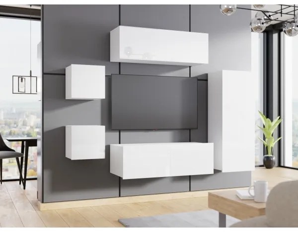 Dulap de perete CALABRINI 34x105 cm alb