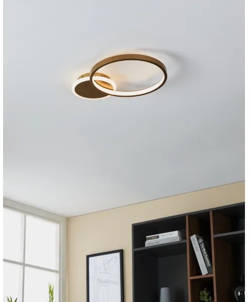 Plafonieră LED dimabilă GAFARES LED/15W/230V auriu Eglo 900423 + telecomandă