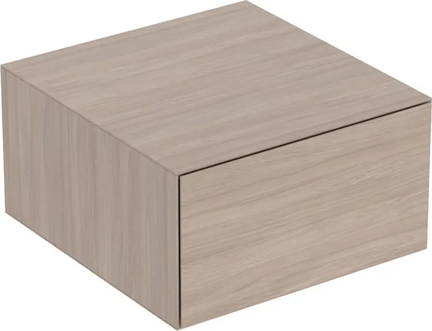 Dulap mediu suspendat Geberit One stejar bej cu 1 sertar 45 cm