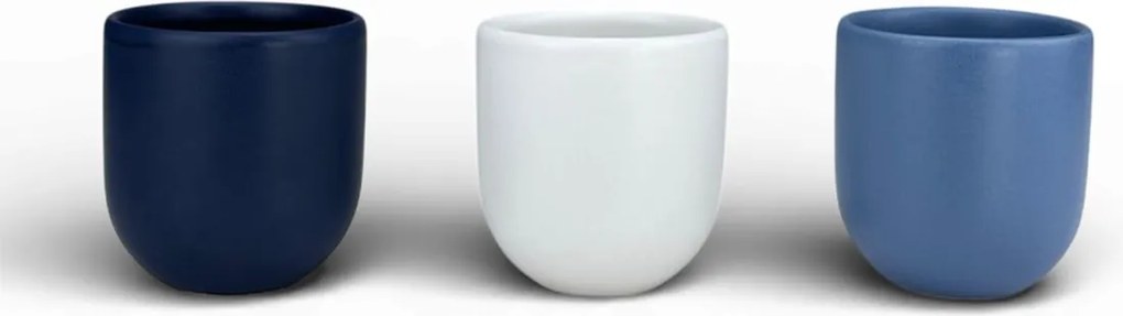 Set 3 cesti cafea Pahare Novum Trio Fjord, glazura mata, 250ml