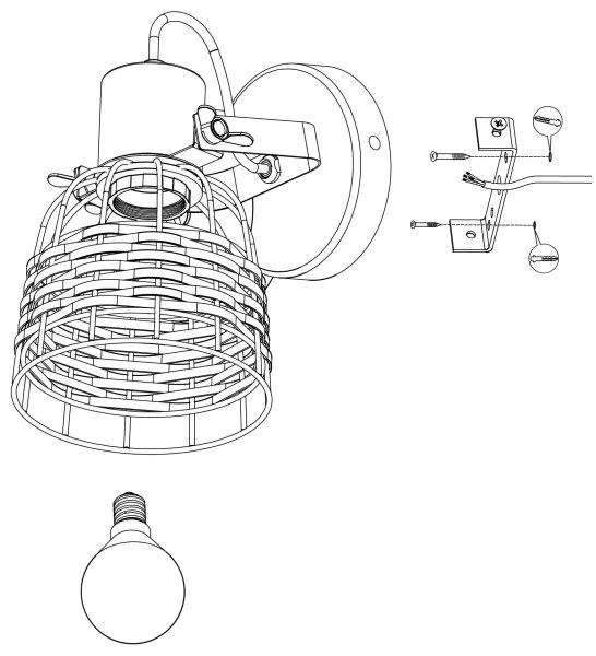Eglo 43324 - Lampă spot ANWICK 1xE27/40W/230V