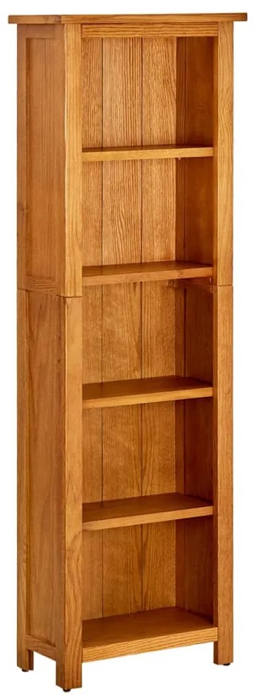 vidaXL Bibliotecă cu 5 rafturi, 45x22x140 cm, lemn masiv de stejar