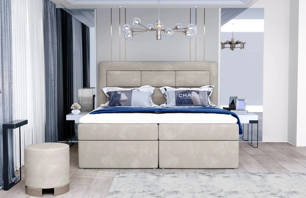 Pat lemn masiv BoxSpring Vivre 180x200 - Paros 02