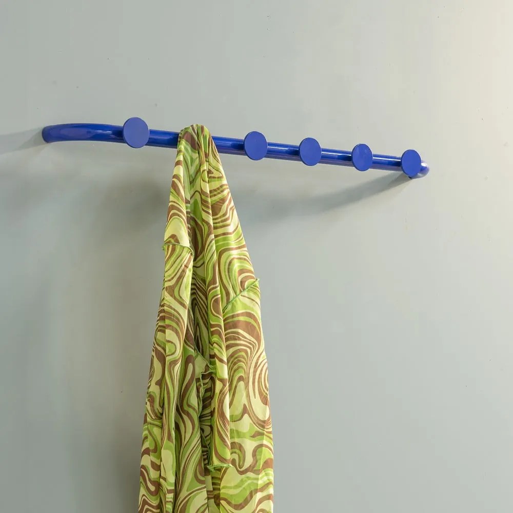 Cuier de perete albastru din metal 75 cm Retro – Spinder Design