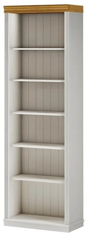 Bibliotecă albă din lemn de pin 74x223x37 cm Anita – Støraa