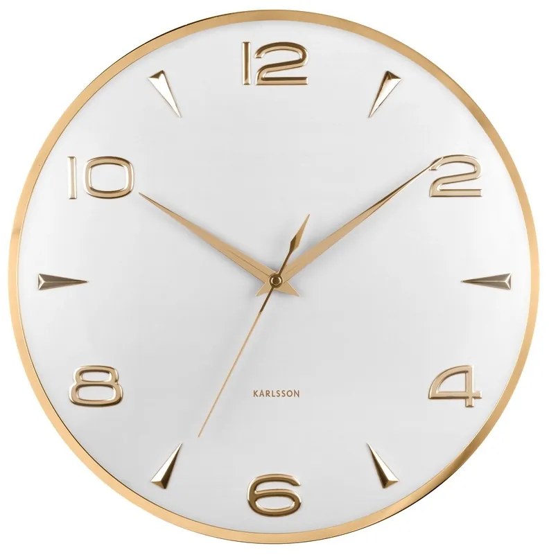 Karlsson 6017WH ceas de perete design alb, diametru  40 cm