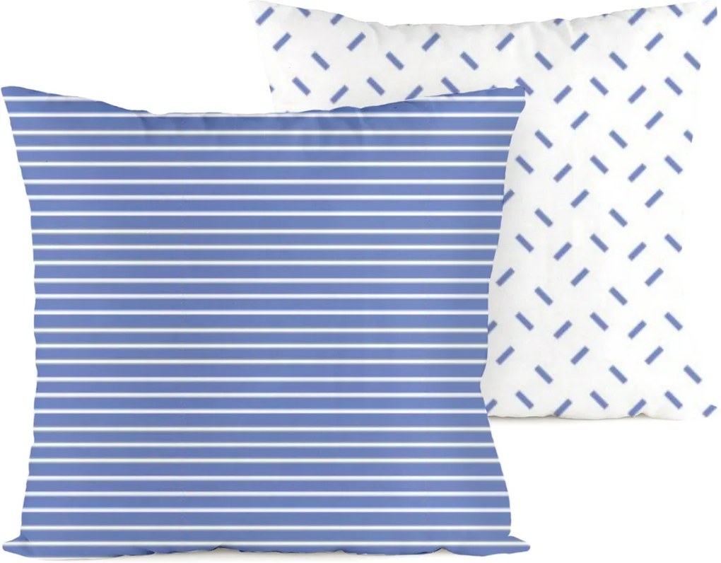 Față de pernă 4Home Dungi, albastru, 2 buc. 40 x 40 cm, 40 x 40 cm