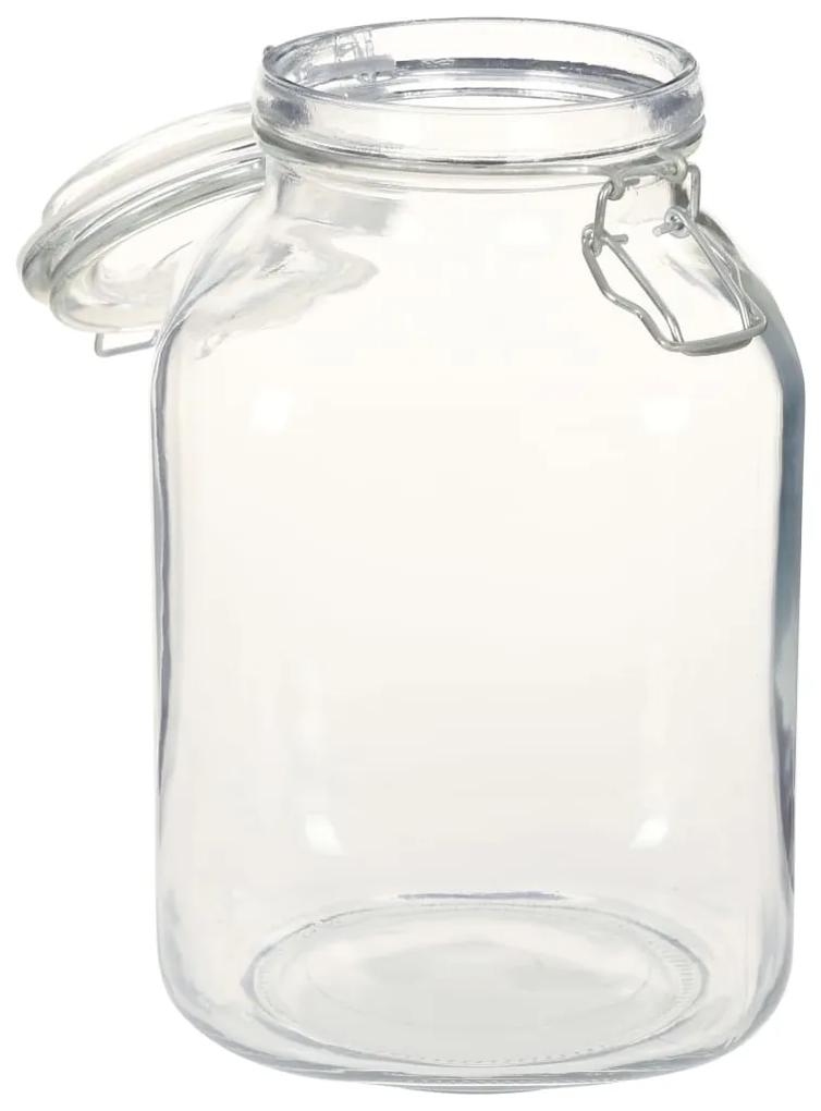 Borcane din sticla cu inchidere ermetica, 6 buc., 3 L 6, 3 l