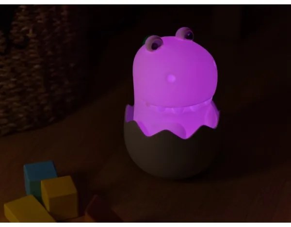 Lampă LED RGB tactilă reîncărcabilă dimabilă pentru copii MegaLight DIGGY DINO LED/5V