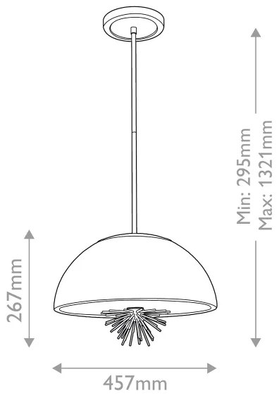 Lustră pe tijă Quoizel STARING-3P-DG-OPAL STARING 3xE14/40W/230V d. 45,7 cm auriu