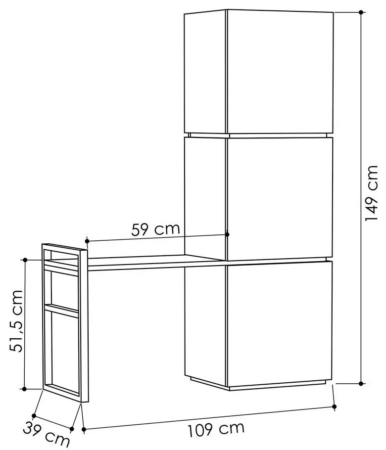 Set pantofar în decor de stejar și cuier de perete Mello Oak
