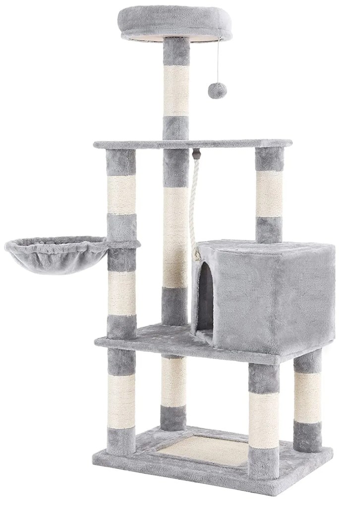 Ansamblu de joaca pentru pisici Gri deschis H 148 cm