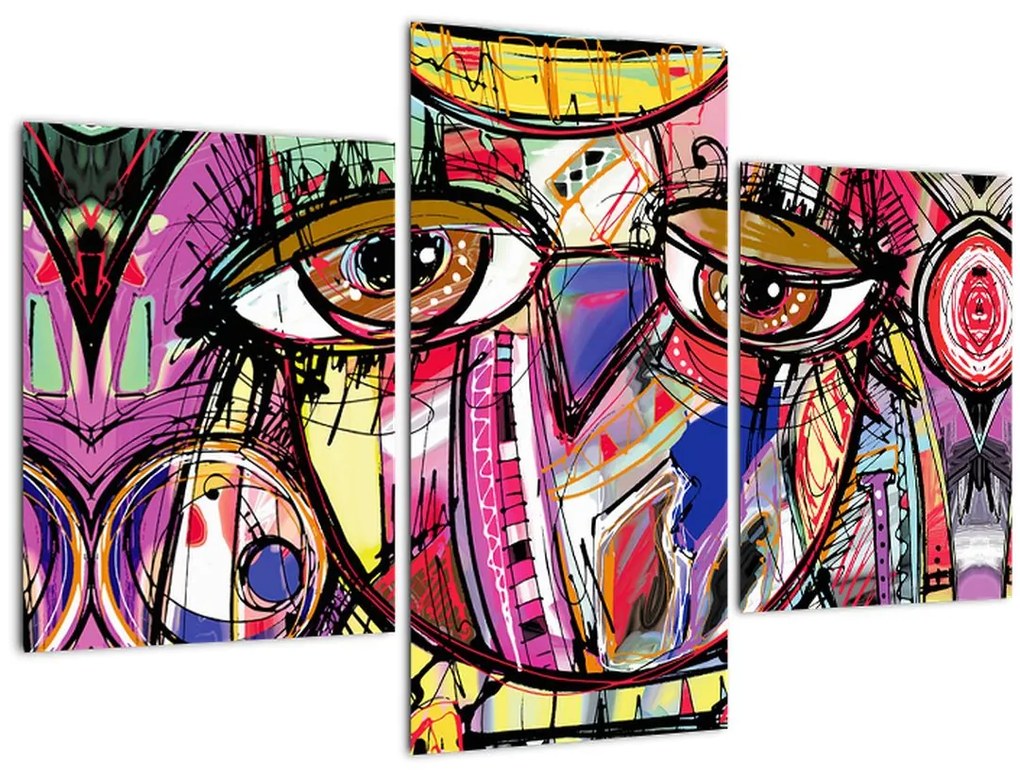 Tablou - Artă stradală - bufniță (90x60 cm)