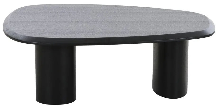 Măsuță de cafea neagră cu blat cu aspect de lemn de frasin 78x96 cm Tirano – House Nordic