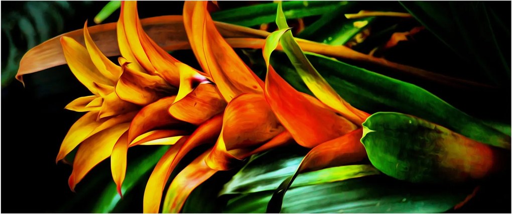 Tablou buchetului portocaliu (120x50 cm)
