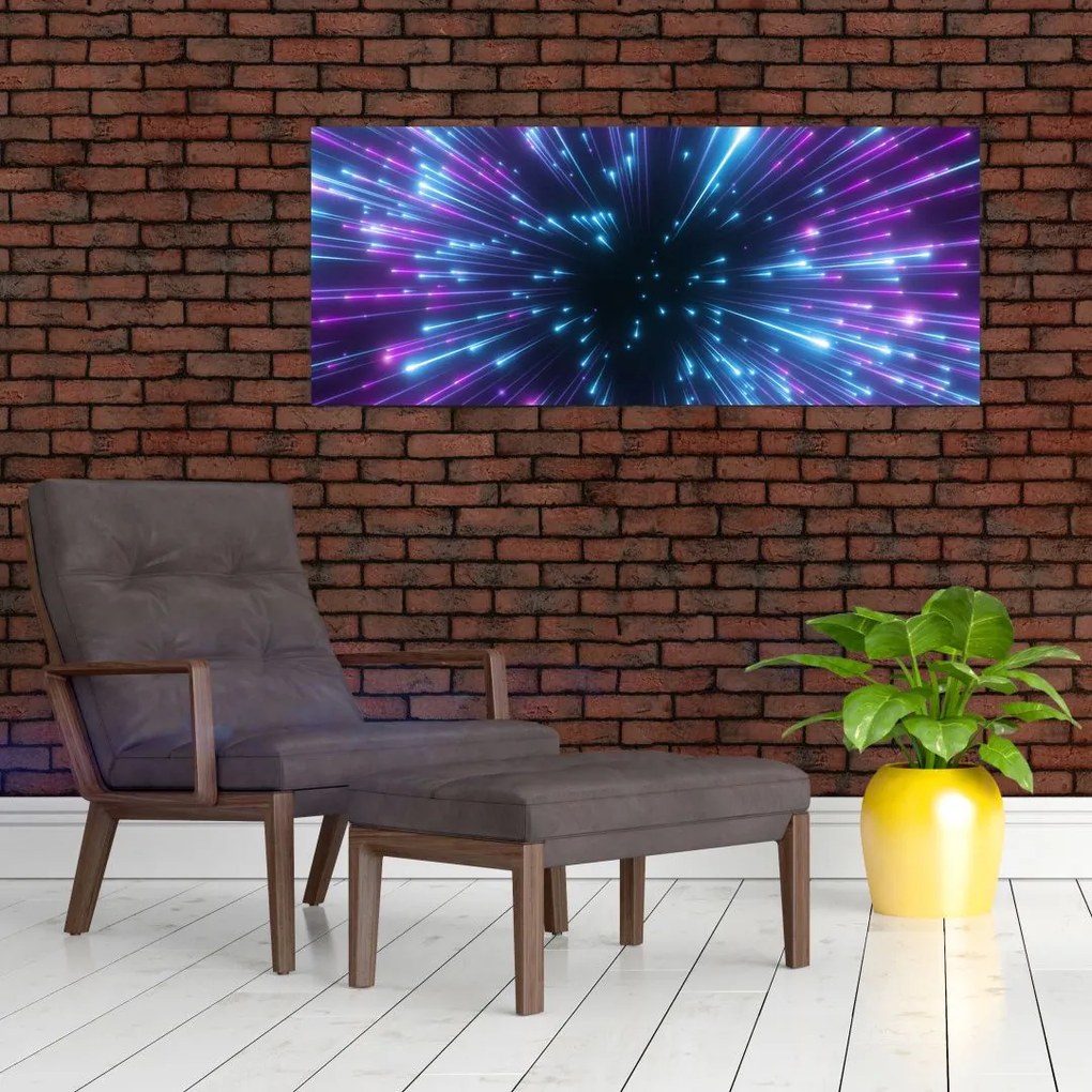 Tablou - Spațiu neon (120x50 cm)