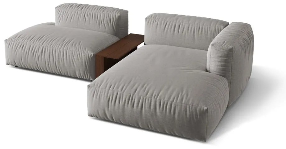 Colțar modular gri deschis (cu colț pe partea dreaptă) Martina – Micadoni Home