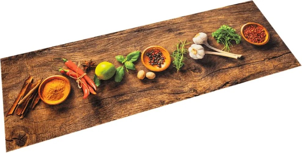 vidaXL Covor de bucătărie lavabil Spices, 45x150 cm, catifea