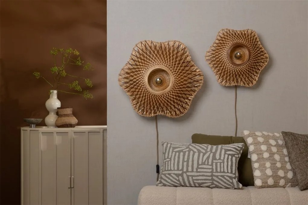 Aplica de perete Eco, Bambus, Madura natural/maro, S