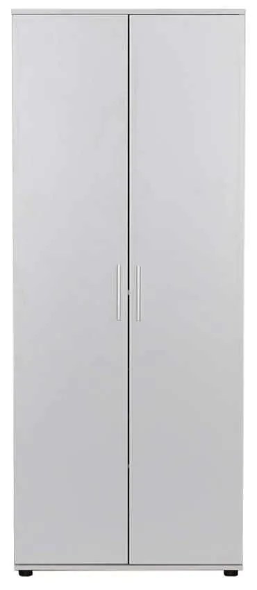 Dulap Multifunctional Adore Porto, 2 usi, 8 rafturi, Alb, 76 x 187 x 36 cm