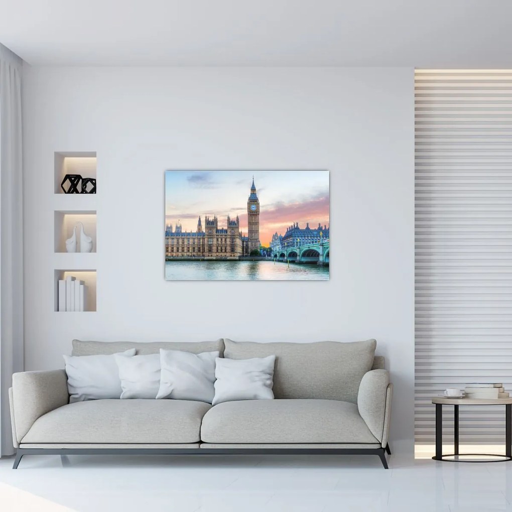 Tablou - Londra în culori pastelate (90x60 cm)