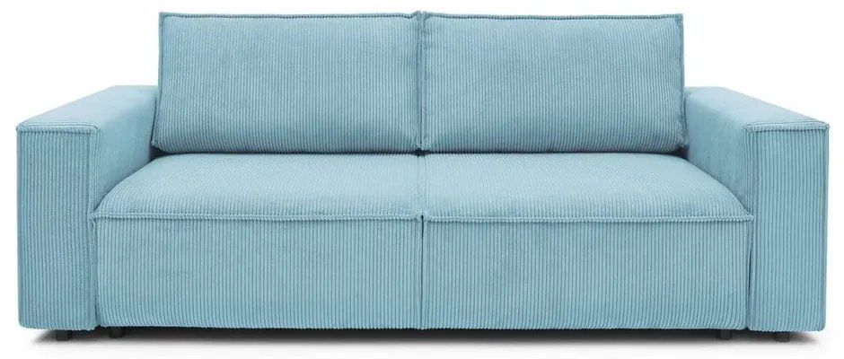 Canapea extensibilă din reiat Bobochic Paris Nihad, 245 cm, albastru deschis