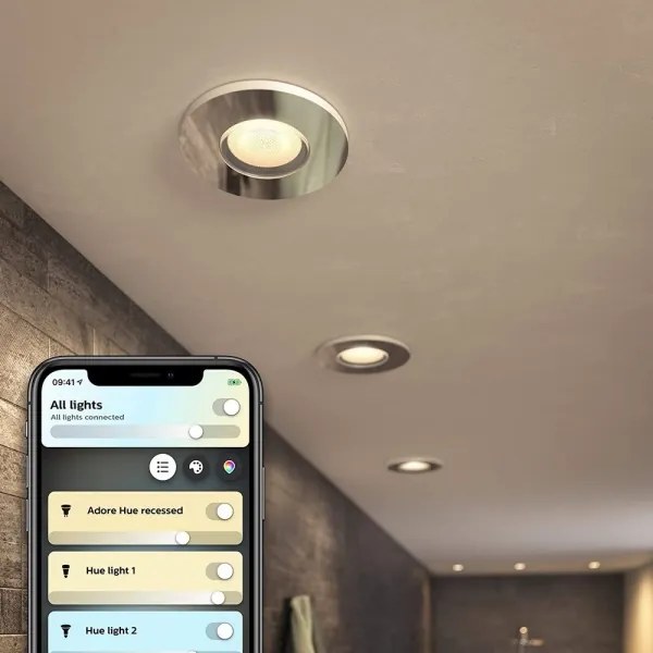 Corp de iluminat LED pentru baie dimabil 1xGU10/5W/230V IP44 Philips 34175/11/P9